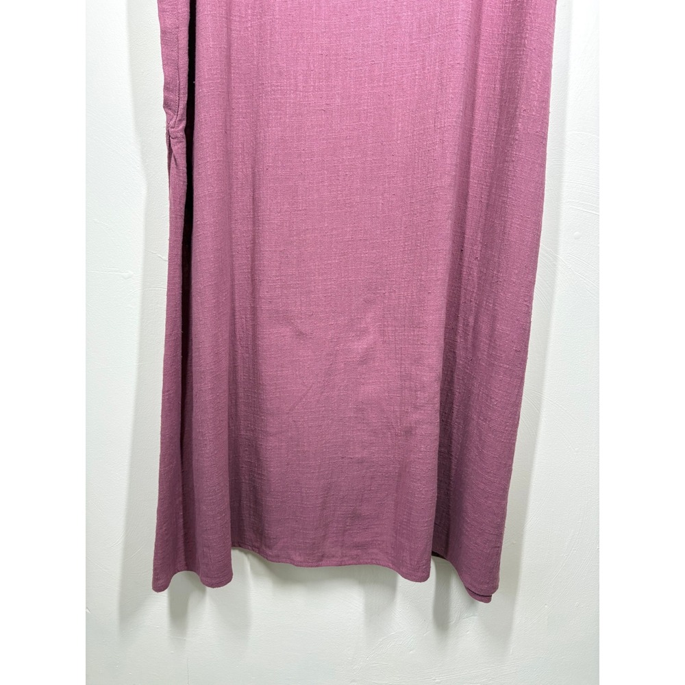 Bonne Journee Kaftan Maxi Dress 3 Pink Textured V-Neck Oversized Baggy Boho - Picture 4 of 9